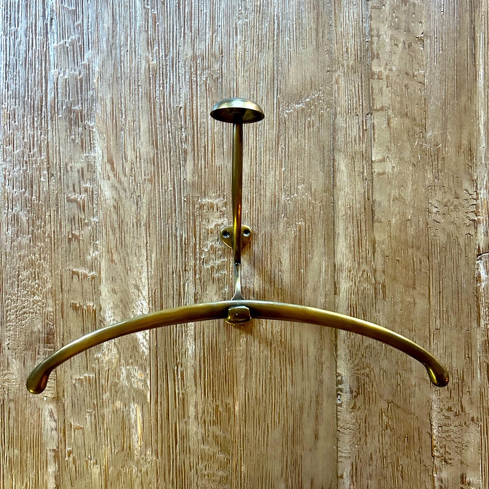 Edwardian Brass Wall-mounted Valet